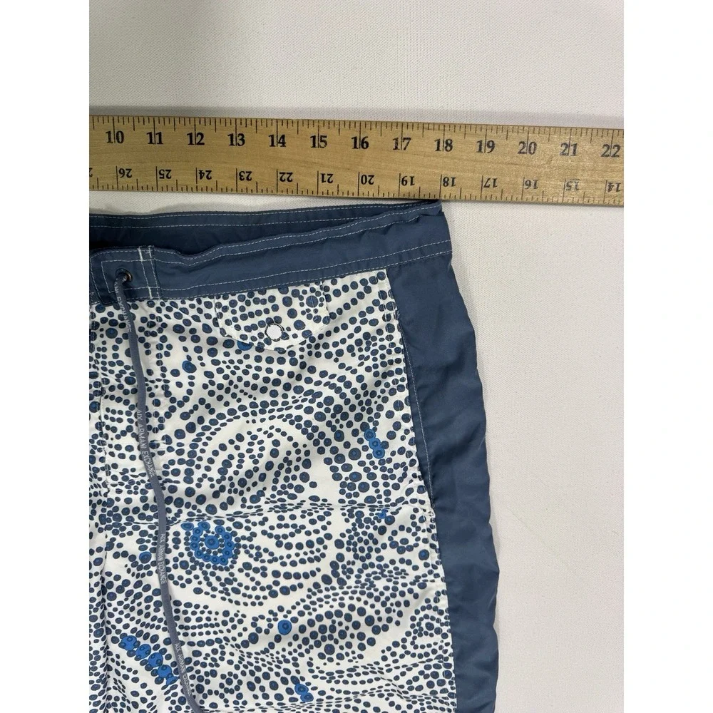 Armani Exchange Swim Trunks Mens Large Blue Geometric Board Shorts Mesh Lined AX